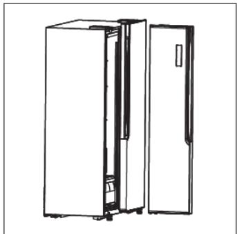 FRIGIDAIRE FRSBS90WDIXE - Démontage des portes - 7