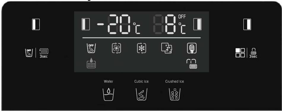 FRIGIDAIRE FRSBS90WDIXE - Panneau de contrôle et affichage - 1