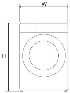 LG F164R51WRS - Dimensions (mm) - 1