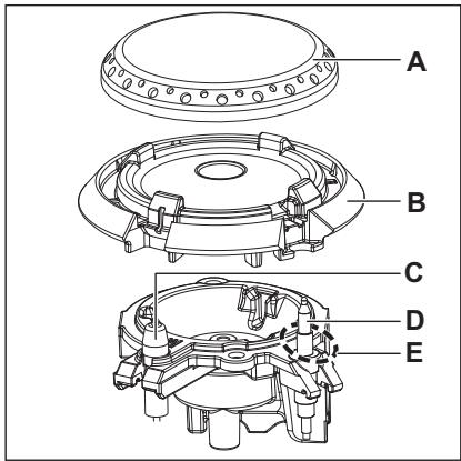 AEG HDB64623NB - Brûleurs à gaz - 1