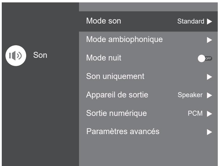 ESSENTIELB 32HD-A7000 - Menu SON - 1
