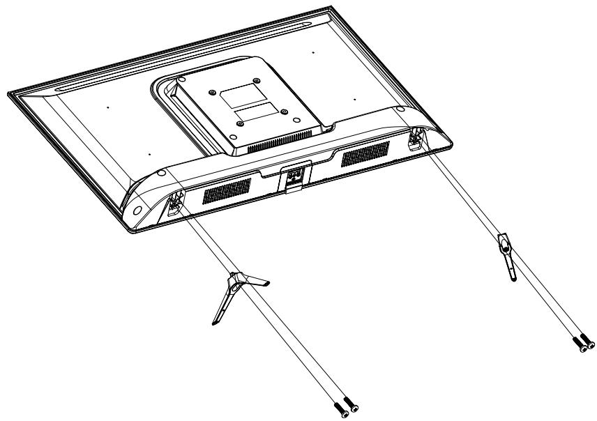 ESSENTIELB 32HD-A7000 - assemblage des pieds - 1