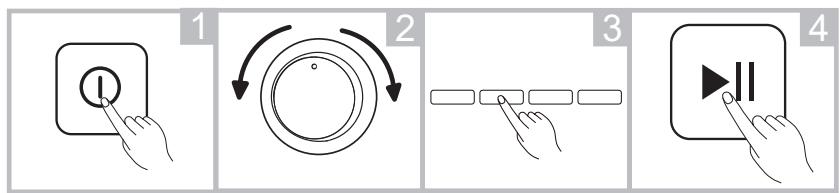 LISTO LT612L1b - Lancement d'un cycle de lavage - 1
