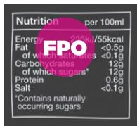 NINJA Slushi FS301EU - CRITÉRES RELATIFS À LA TENEUR EN SUCRE INDIQUÉE DANS LES VALEURS NUTRITIONNELLES - 1