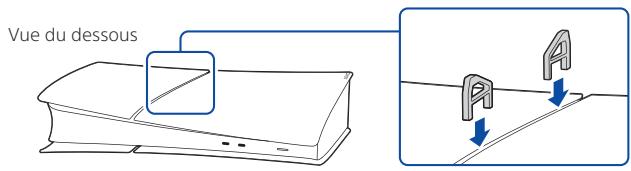 SONY PS5 Digitale Chassis E - Insérez le socle horizontal dans les trous des rainures de la console PlayStation®5. - 2