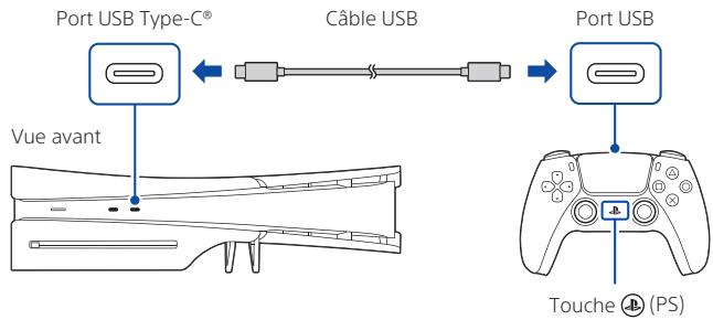 SONY PS5 Digitale Chassis E - Connectez votre manette sans fil DualSense® à votre console et appuyez sur la touche (PS). - 1