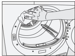 WHIRLPOOL CWD86MWBRFR - Filtre à fibres / surface interieure de la porte de chargement - 6