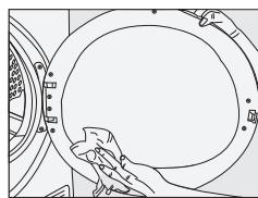 WHIRLPOOL CWD86MWBRFR - Filtre à fibres / surface interieure de la porte de chargement - 5
