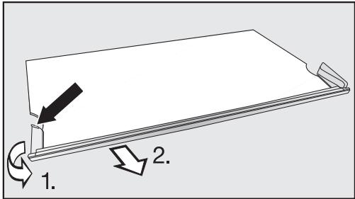 MIELE KFN 7764 C - Démonter la tablette/la tablette avec éclairage - 1
