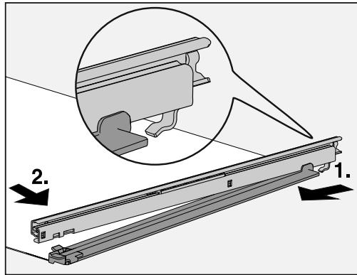 MIELE KFN 7764 C - Retirer les rails téléscopiques de la plaque en verre - 2