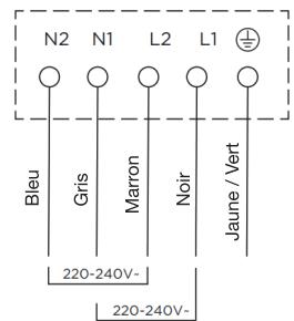 WHIRLPOOL ETI42 - Raccorder la plaque à l'alimentation électrique du secteur - 5