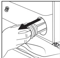 INDESIT BIWMIL9146FR - Nettoyage du filtré à eau / évacuation de l'eau résiduelle - 4