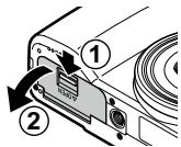 RICOH RICOH GR IV - Insertion de la batterie et d'une carte mémoire - 1