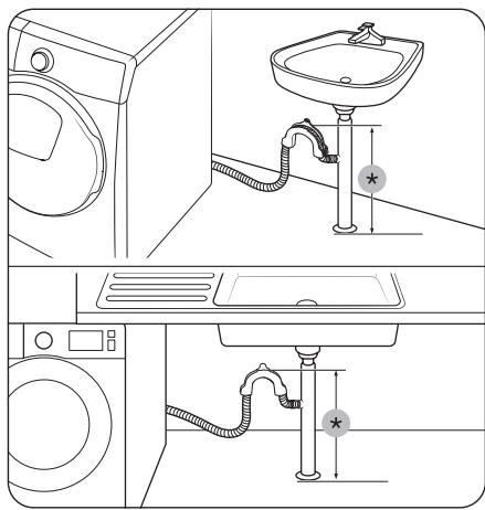 SAMSUNG WW10FG5U34AEEF - Dans un conduit d'évacuation - 1