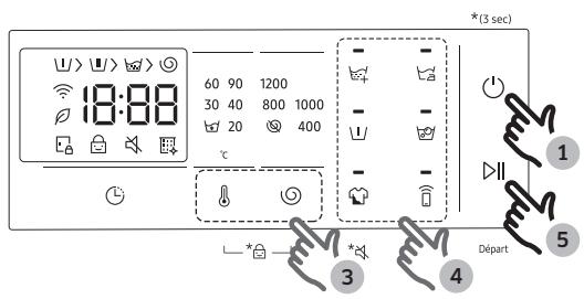 SAMSUNG WW10FG5U34AEEF - Étapes simples pour démarrer - 2