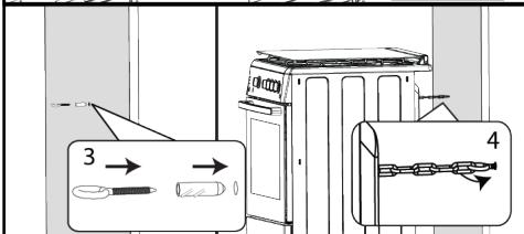 BEKO EDM5 - Si vous produit a 1 chaines de sécurité; - 2