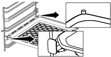 BEKO FSS53011DW - Mise en place appropriée de la grille métallique et du plateau sur les rails téléscopiques Modèles à étagères grillagées et rails téléscopiques - 2