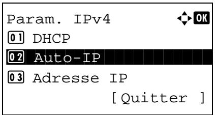 KYOCERA M2030DN,  2030 - Configuration tcp/ip (IPV4) - 10