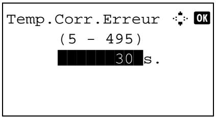KYOCERA M2030DN,  2030 - Temporisation de correction d'erreur - 5