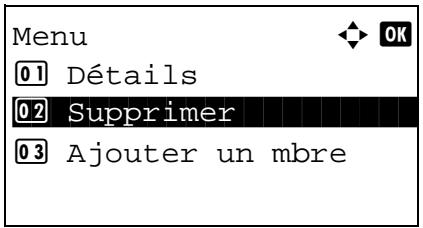 KYOCERA M2030DN,  2030 - Suppression d'un membre du groupe - 2