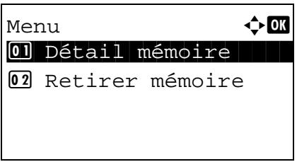 KYOCERA M2030DN,  2030 - Retrait de la mémoire USB - 3