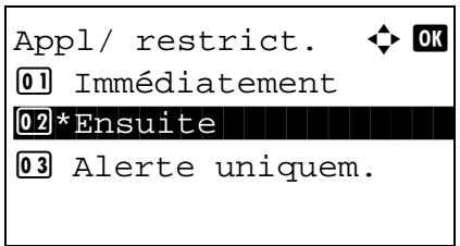 KYOCERA M2030DN,  2030 - Application d'une limite de restriction - 7
