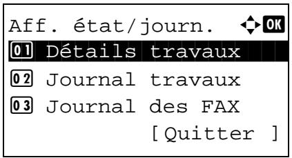 KYOCERA M2030DN,  2030 - Journal des FAX - 3