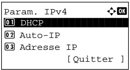 KYOCERA M2030DN,  2030 - Configuration tcp/ip (IPV4) - 8