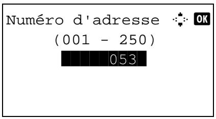 KYOCERA M2030DN,  2030 - Saisir du numéro d'adresse - 2