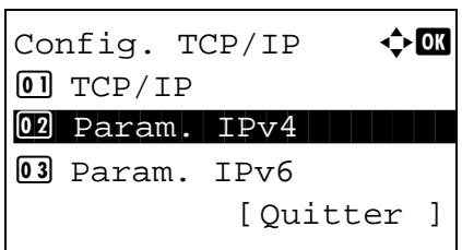 KYOCERA M2030DN,  2030 - Configuration tcp/ip (IPV4) - 7