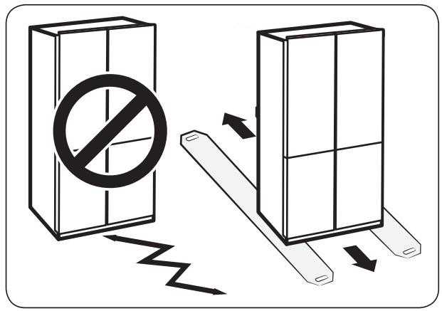 SAMSUNG RF50K5920S8 - O précautions à prendre lors du déplacement du réfrigérateur - 1