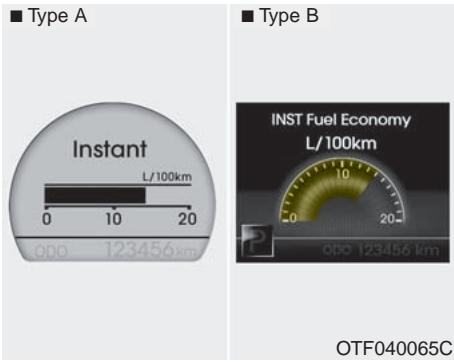 KIA OPTIMA - Consommation moyenne de carburant (l/100 km ou MPG) (si équipé) - 1