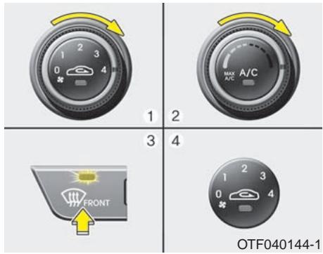 KIA OPTIMA - Commande manuelle de climatisation - 1