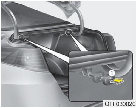 KIA OPTIMA - Rabattre le dossier arrière : - 1