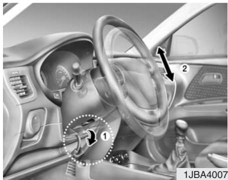 KIA RIO - Volant régable (selon l'équipement) - 1