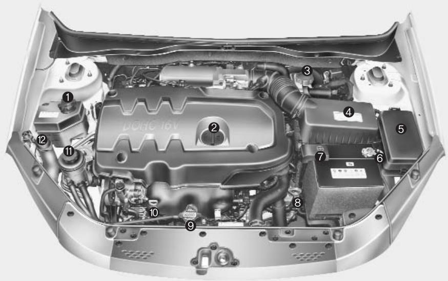 KIA RIO - Compartiment moteur - 1