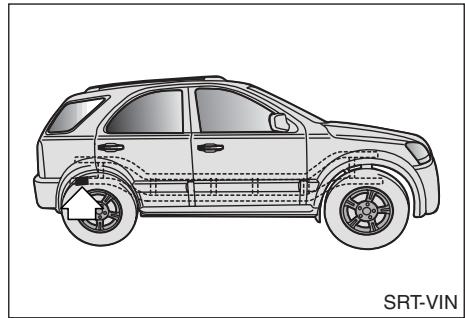 KIA SORENTO - Étiquette de certification du véhicule (étiquette CMVSS) - 1