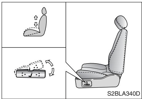 KIA SORENTO - Hauteur avant du coussin du siège avant - 1