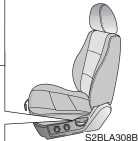 KIA SORENTO - Réglage manuel du siège avant avance et recul du siège avant - 3