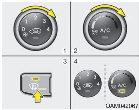KIA SOUL - Commande manuelle déclimatization - 1