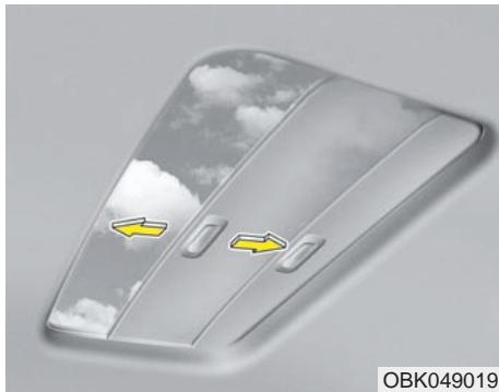 KIA SOUL - Fonctionnement du toit ouvrant - 1