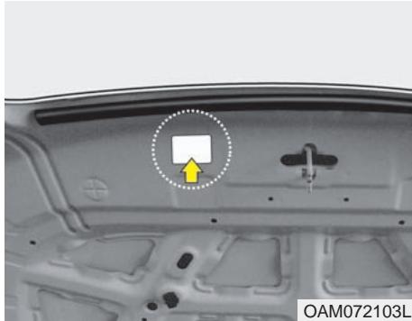 KIA SOUL - Étiquette de FLUIDE frigorigène (si équipée) - 1