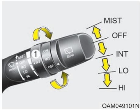 KIA SOUL - Lave-glace/essuie-glace de lunette arrière (si équipé) - 1