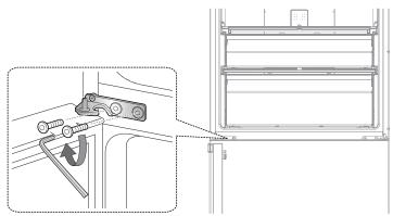 SAMSUNG RL4352LBASP - Inverser l'ouverture de la porte (uniquement pour les modeles RL4003RBA**, RL4013J(S)BA**, RL4323**, RL4353**, RL4352**) - 16