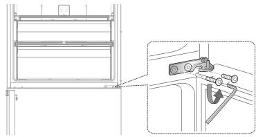 SAMSUNG RL4352LBASP - Inverser l'ouverture de la porte (uniquement pour les modeles RL4003RBA**, RL4013J(S)BA**, RL4323**, RL4353**, RL4352**) - 9