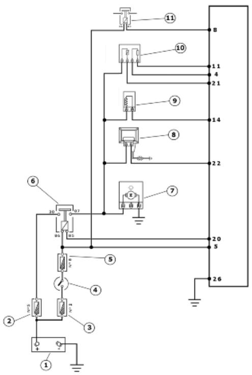 PIAGGIO X7 - Pump supply circuit - 1