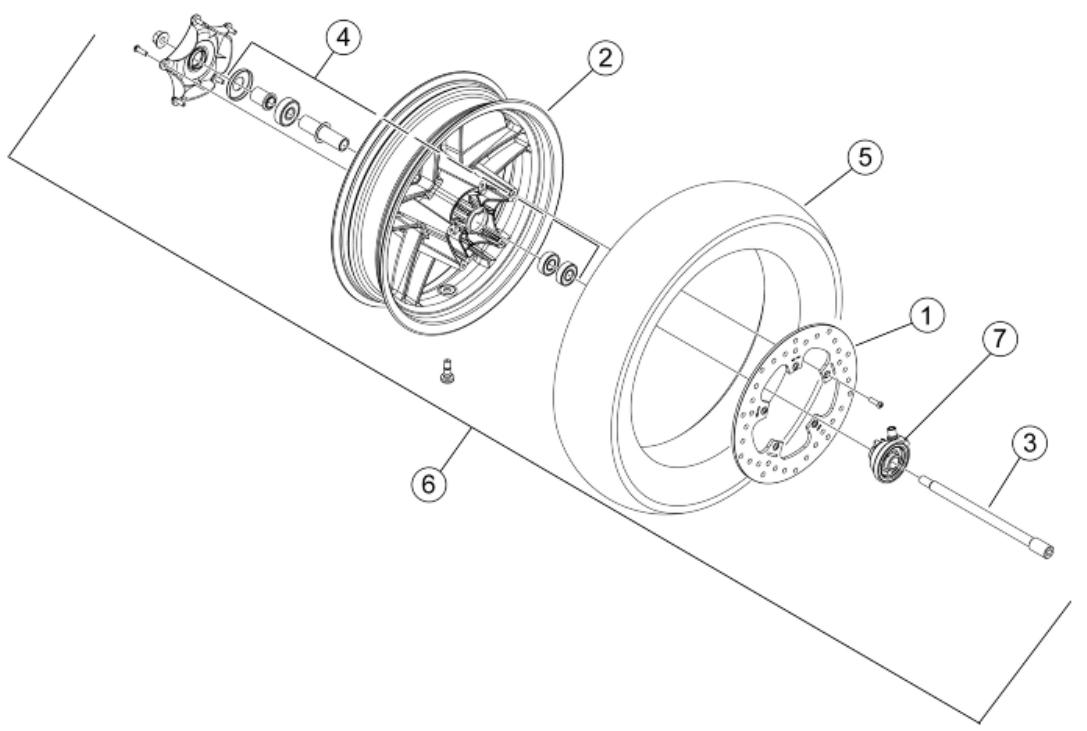 PIAGGIO X7 - Front wheel - 1