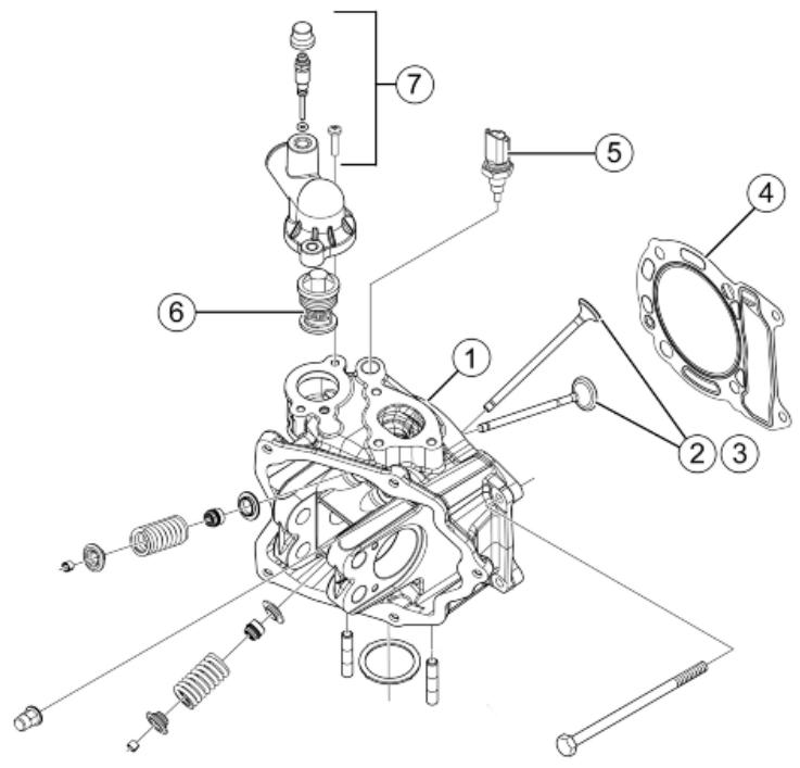 PIAGGIO X7 - Cylinder head assay. - 1