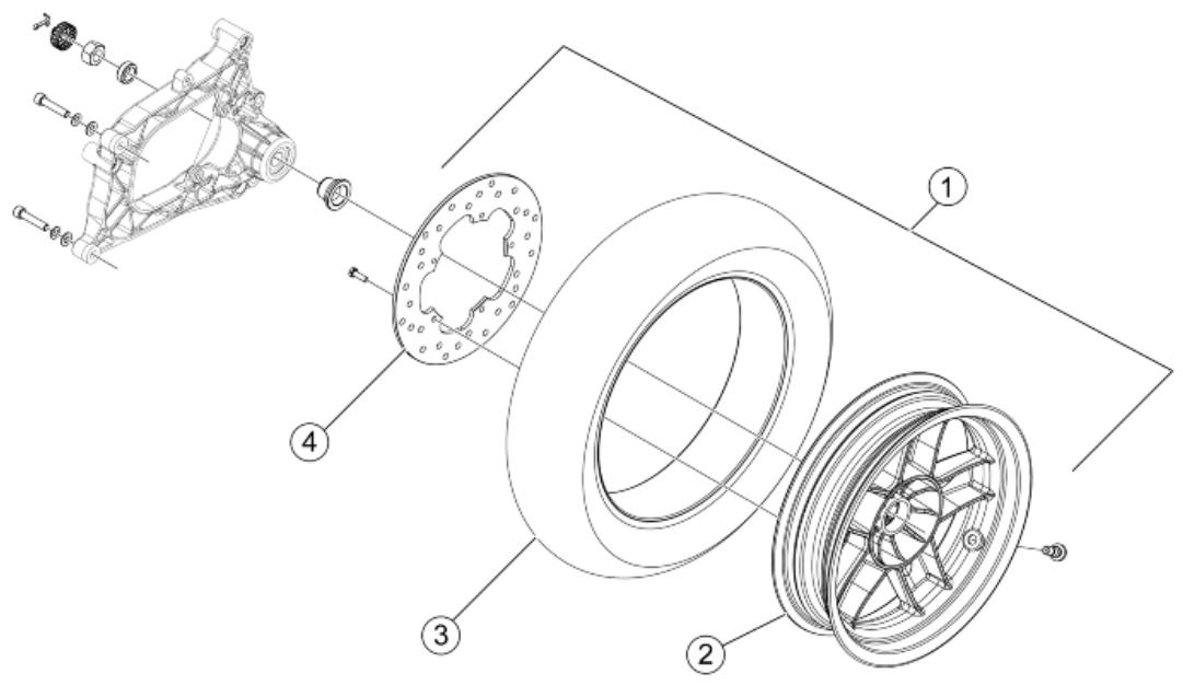 PIAGGIO X7 - Rear wheel - 1