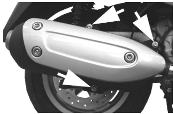 PIAGGIO X7 - Exhaust assay. Removal - 3